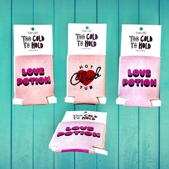 Bando Cold Drink Beverage Sleeve * Love Potion + Hot Tub Club * lot of 4 Sleeves - Picture 9 of 9